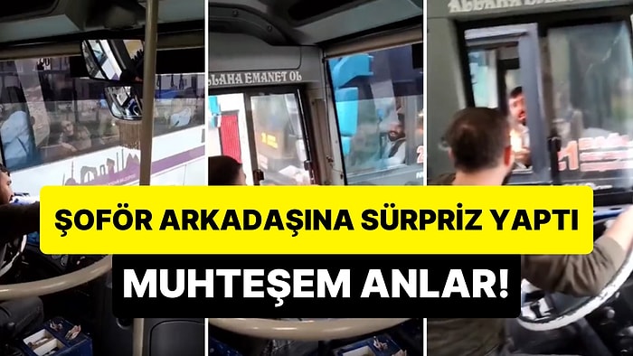 Otobüs Şoförü Arkadaşına Sürpriz Doğum Günü Pastası Üfleten Şoförün Muhteşem Anları