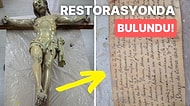 18. Yüzyıldan Kalma İsa Heykelinin Popo Kısmına Not Saklayan Rahip ve Notta Yazanlar