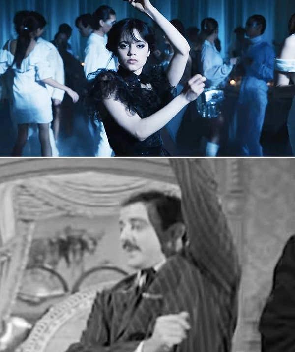 Bir hayranın dediğini göreyse burada da Gomez Addams'ın dansına bir gönderme yapıyor.