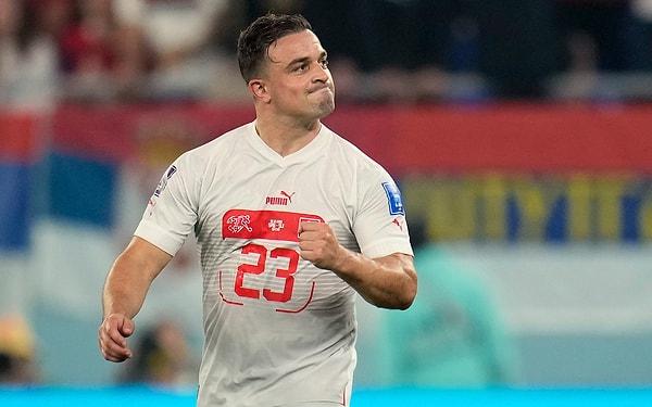 2014'te Honduras'a, 2018'de de yine Sırbistan'a gol atmayı başaran İsviçreli yıldız, 2022 Dünya Kupası'nda da gol atarak son üç turnuvada gol atan üçüncü oyuncu oldu.