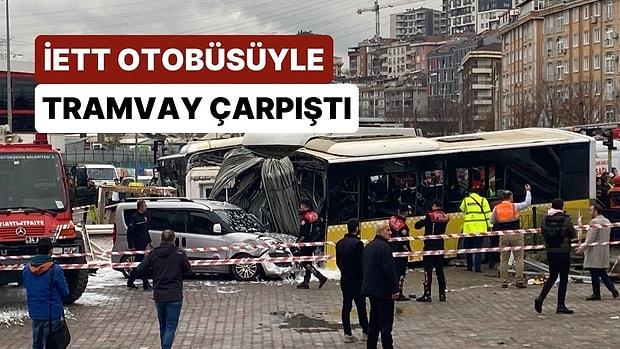 İstanbul Alibeyköy'de Tramvay ile Otobüs Çarpıştı: 4'ü Ağır, 19 Yaralı