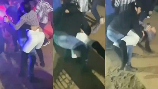 Bir partide kaydedilen dans gösterisi sosyal medyada viral oldu. Dans etmekten çok güreşiyormuş gibi görünen abimiz, partnerini adeta yerden yere vurdu. Kadının zor anları izleyenleri hem üzdü hem de güldürdü.