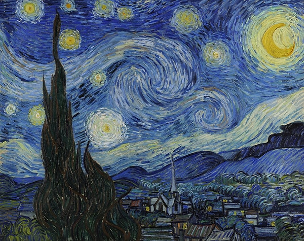 1. "Yıldızlı Gece" Vincent van Gogh (1889)