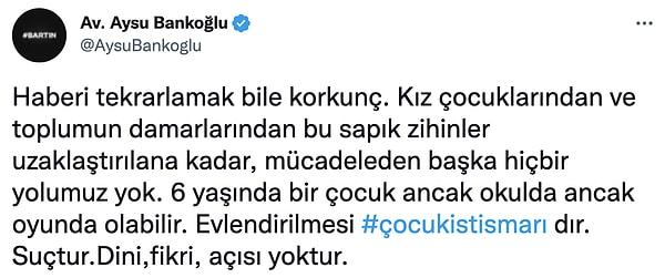 20. CHP Bartın Milletvekili Aysu Bankoğlu: