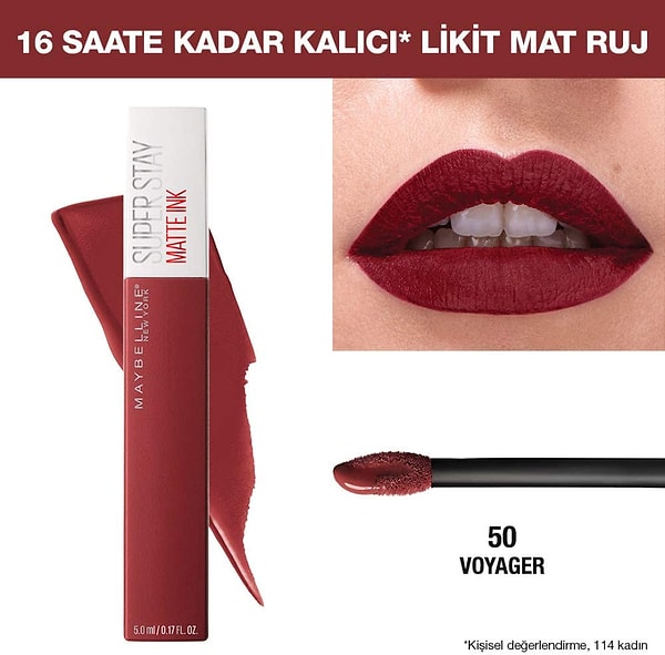 1. Maybelline New York Super Stay Matte Ink Likit Mat Ruj