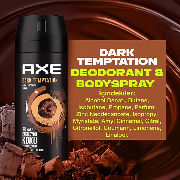 13. Axe Dark Temptation 48 Saat Etkili Erkek Deodorant