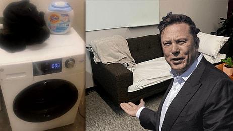 Otel Musk: Twitter Ofislerine Yatakhaneden Sonra Çamaşır Makineleri de Geldi