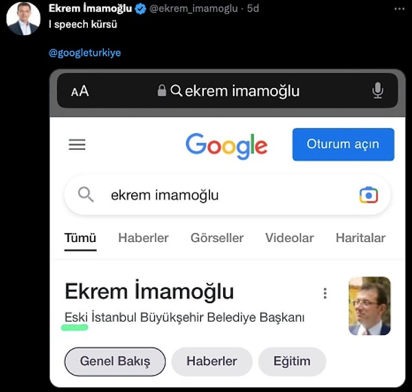 Ekrem İmamoğlu da Cumhurbaşkanı Erdoğan üzerinden gönderme yaparak cevapladı 👇