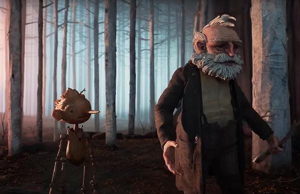 Filmde oymacı Geppetto'nun, Birinci Dünya Savaşı bombalamasında ölen Carlo adında çok sevdiği bir insan oğlu vardır. Yıllar sonra, Pinokyo'yu yaratır. Pinokyo, bir çam ağacından yontulmuştur.