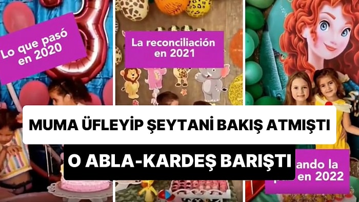 Pasta Mumuna Üfleyince 'Niye Sen Söndürdün' Dayağı Yiyerek Fenomen Olan Abla ile Kardeşi Barıştı!