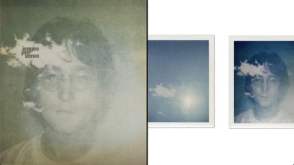 Yoko Ono tarafından Polaroid ile çekilen Imagine albüm kapağı.