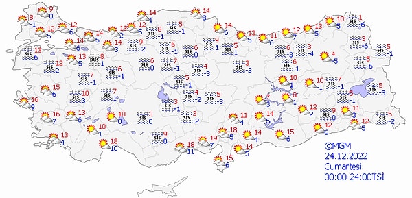 Bugün (24 Aralık) Hava Nasıl Olacak?