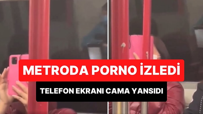 Metroda Porno İzleyen Kadın, Telefon Ekranının Cama Yansıdığını Fark Etmedi!