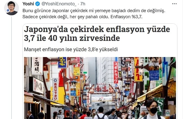 6. Japonlar bizi kıskanıp çekirdek yemeye başlamış olabilir.