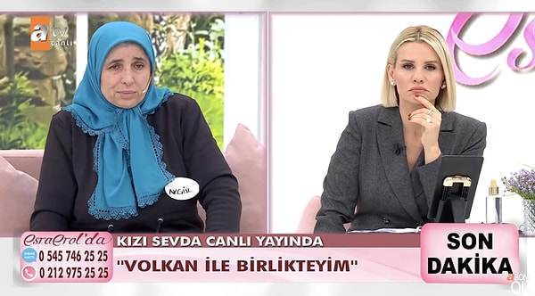 Ardından da yayına bağlanan Sevda, Volkan'la birlikte olduğunu kabul etti. "Zorlamayla durmuyorum. Boşanma davası şu an devam ediyor. Tanju uyuşturu kullanmam için zorladı. Bundan kaçtım.” dedi.