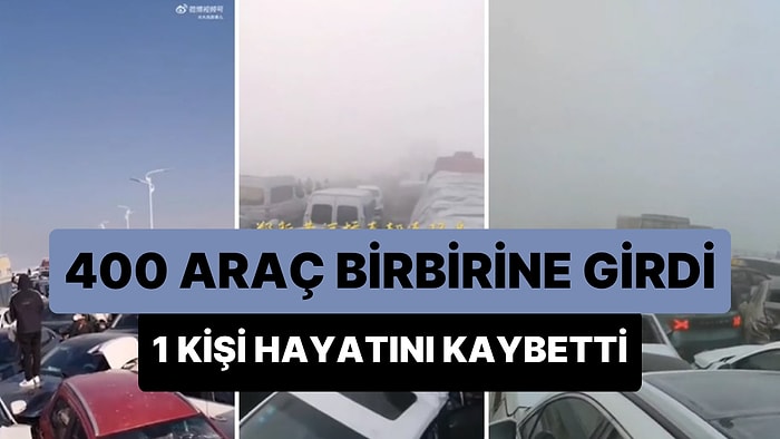 Yoğun Sis ve Buzlanma Nedeniyle 400 Aracın Birbirine Girdiği Korkunç Kaza