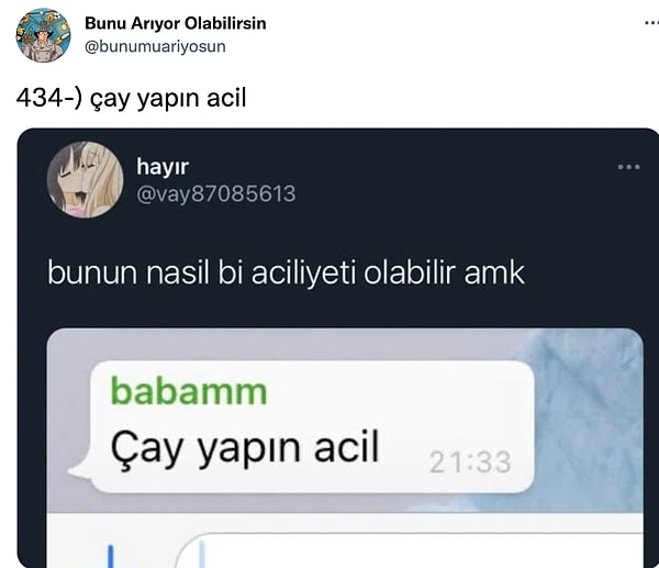 Babaların çay rezervasyonu yapması meşhurdur.