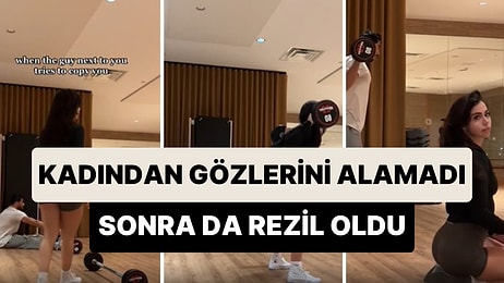 Spor Salonunda Gözlerini Alamadığı Seksi Kadının Hareketinin Aynısını Yapmak İsterken Rezil Olan Adam