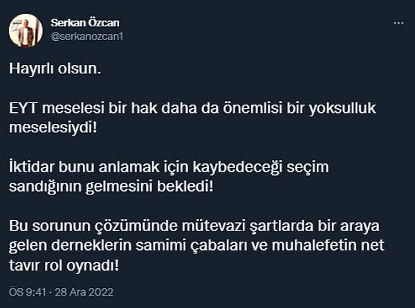 Muhalefetin EYT'nin gündeme gelmesindeki payı da önemliydi.