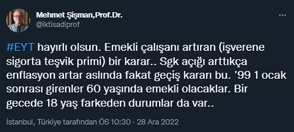 1 Ocak değil de 8-9 Eylül 1999 farkı önemliydi.