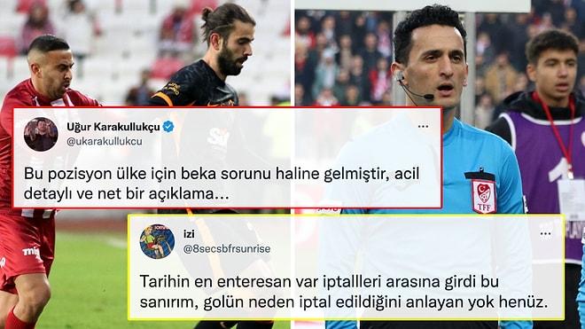 "Hakem Golü Neden İptal Etti?" Sorusunun Gölgesinde Sona Eren Sivasspor-Galatasaray Maçına Gelen Tepkiler