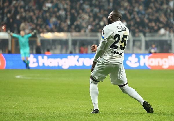 N'Koudou'nun çok müsait pozisyonda ağları havalandıramadığı karşılaşmanın 14. dakikasında Arthur Masuaku frikikten Beşiktaş'ı öne geçiren golü attı.