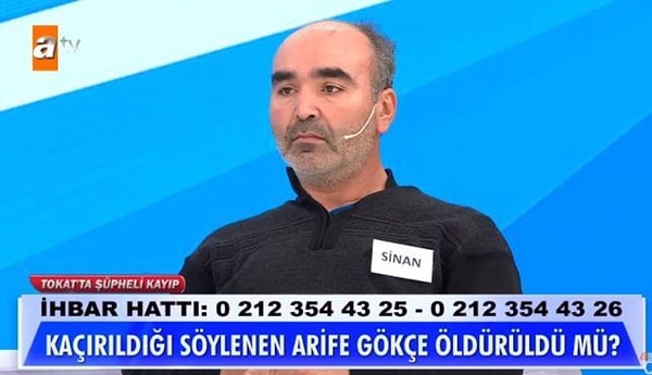 Günlerdir Müge Anlı'daki Sinan tüm Türkiye'nin sinirlerini altüst etti. Tokat'ın bir köyünde yaşayan arife Gökçe isimli yaşlı kadının kaybolmasının ardından gözler programda Sinan'a çevrilmişti ve Sinan'la ilgili iğrenç detaylar ortaya çıkmıştı.