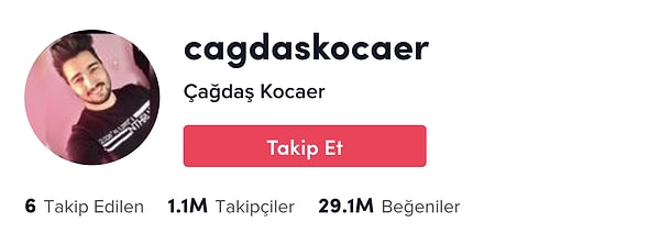 Çağdaş Kocaer'i TikTok'ta takip etmek isteyenler için: