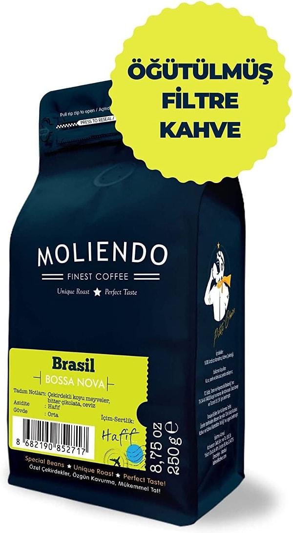 4. Çikolata ve fındık kokusunu doyasıya içinize çekmeniz için: Moliendo Brasil Bossa Nova Yöresel Kahve