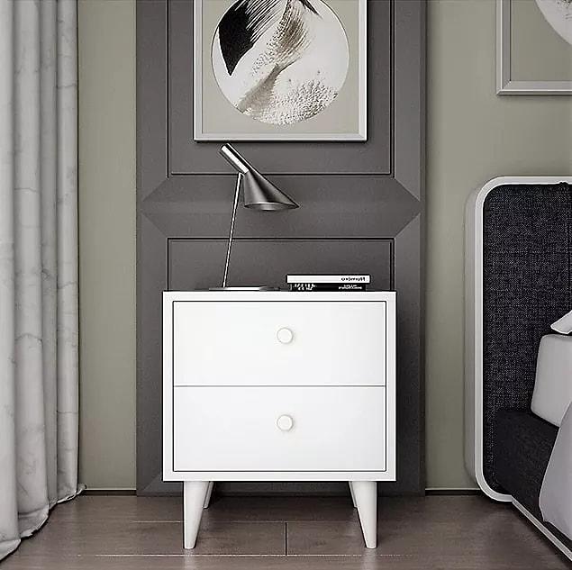 4. Classic bedside table with two drawers