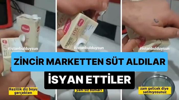 Zincir Marketten Aldıkları Sütün İçinden Çıkanları Paylaşan Aile İsyan Etti