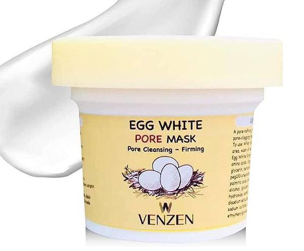 16. Venzen - Egg White Pore Akne Sivilce Siyah Nokta Gözenek Maskesi