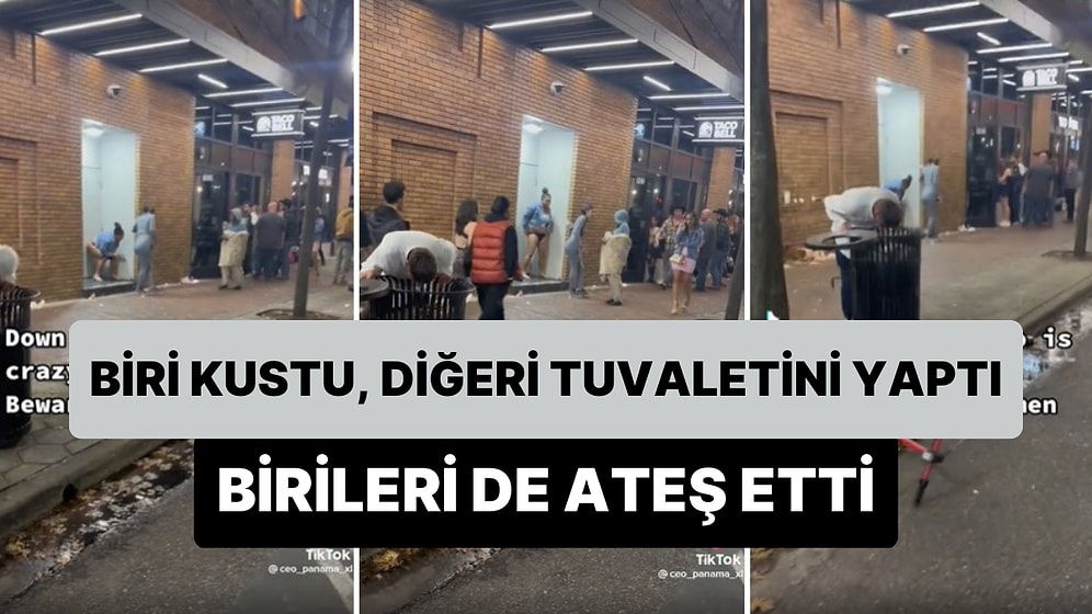Silah Sesleri Arasında Tuvaletini Yapan Kadın ve Kusan Erkeğin Bi' Acayip Görüntüleri