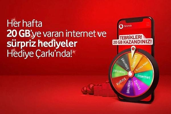 Ve üçüncü olarak son operatör de Vodafone “Hediye Çarkı”.