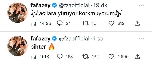 Farah Zeynep, bu haberden sonra Twitter'dan ilk açıklamasını da yaptı: