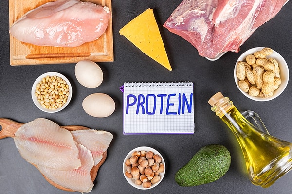 Bazı yiyeceklerin içerdiği protein miktarları şöyle;