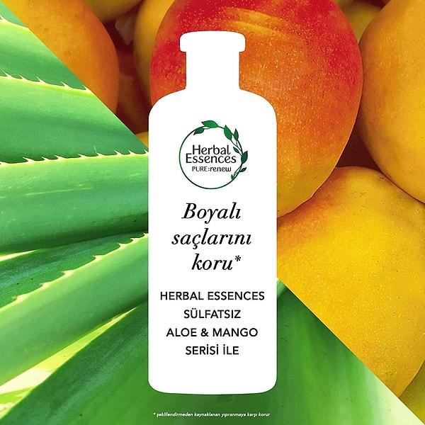 8. Herbal Essences Sülfatsız Şampuan Renk Koruma ve Nem Aloe + Mango