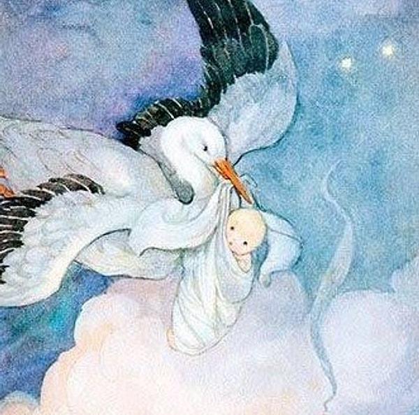19. yüzyılda efsane, Hans Christian Andersen'ın "Leylekler" adlı masal versiyonunda popüler hale geldiğinde, doğumun sembolü olarak farklı bir ilgi görmeye başladı.