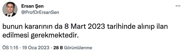 8 Mart 2023 ilan tarihi