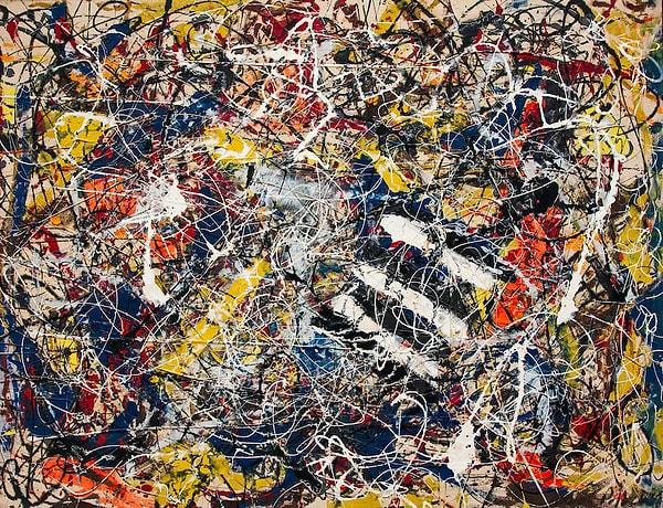 5. Jackson Pollock’un Number 17A tablosu