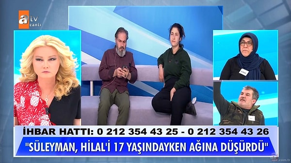 Hilal ailesi Müge Anlı'ya gelerek, psikolojik rahatsızlıkları nedeniyle Süleyman'a götürdüklerini ve Süleyman'ın da büyü yoluyla Hilal'i kandırdığını söylemişti.