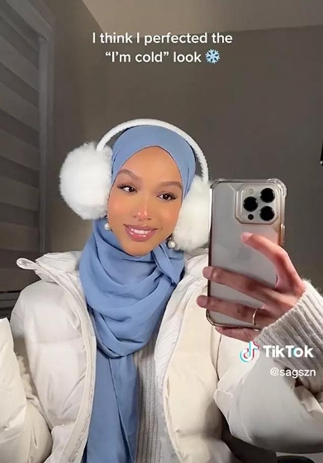3. The "I'm cold" makeup has become TikTok's favorite this winter.