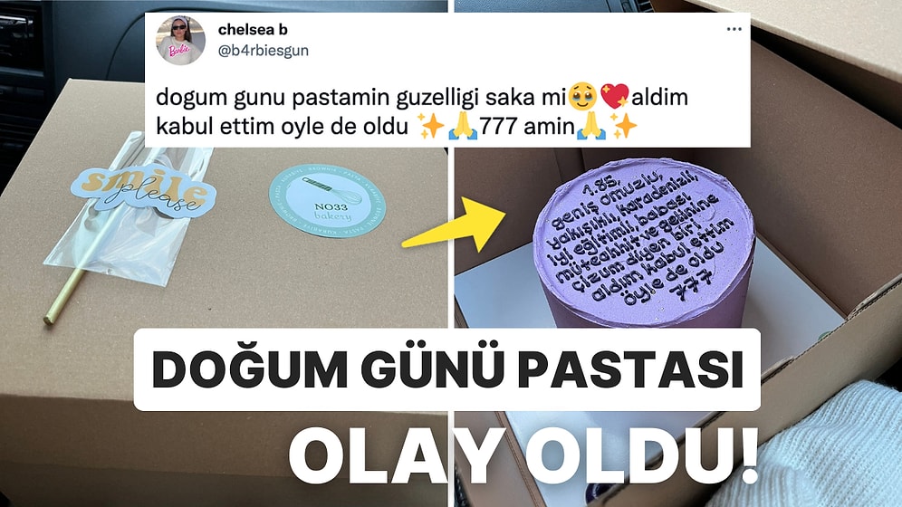 Doğum Günü Pastasının Üzerine İstediği Koca Adayının Tarifini Yazdıran Kıza Gelen Birbirinden Komik Yorumlar