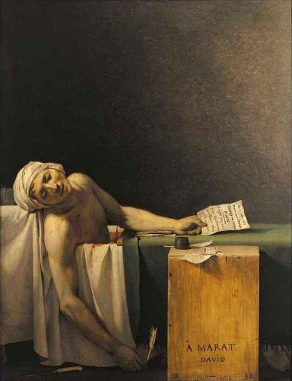 9. The Death of Marat, Jacques-Louis David, 1793