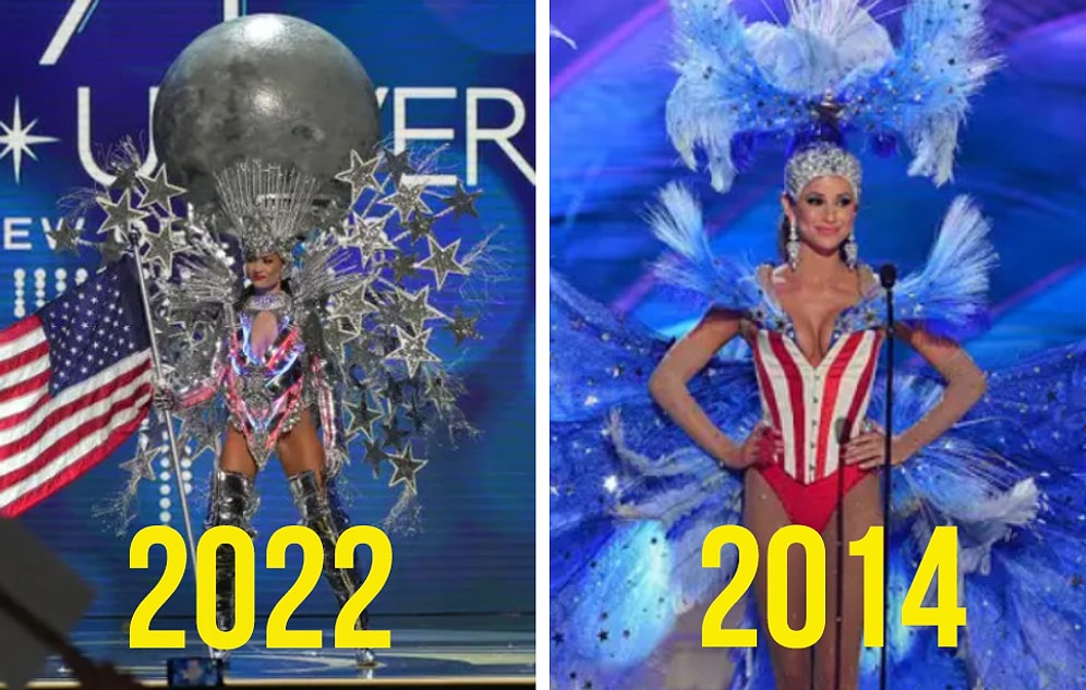 Так это еще не самый странный? Костюмы США на «Мисс Вселенная» за последние 20 лет