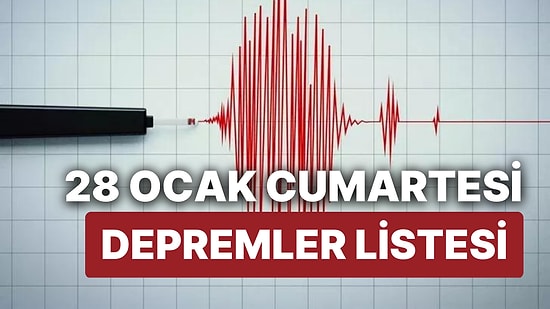 Deprem mi Oldu? 28 Ocak Cumartesi AFAD ve Kandilli Rasathanesi Son Dakika Depremler Listesi