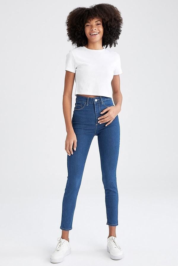 7. DeFacto Kadın Super Skinny Jeggıng Fit Yüksek Bel Jean Pantolon