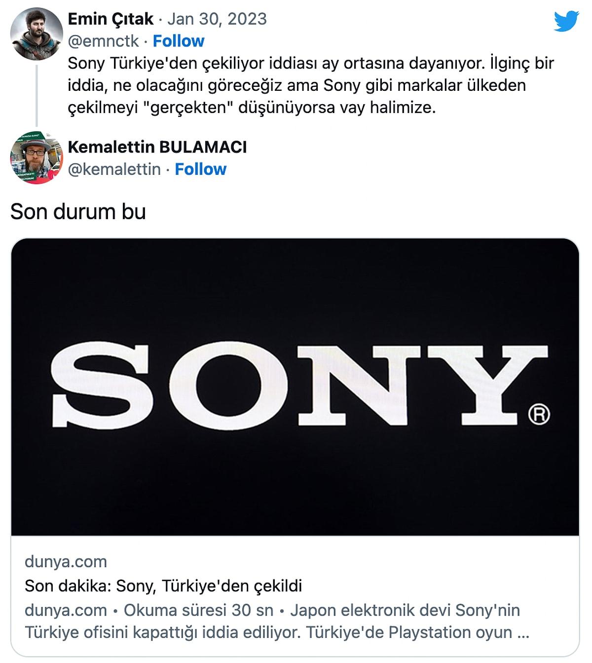 Sony turkey