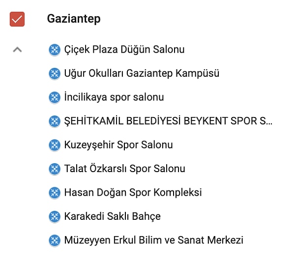 Gaziantep'te kapılarını depremzedelere açan yerler 👇