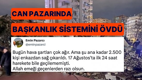 Deprem Felaketinin Ardından Başkanlık Sistemini Öven Emin Pazarcı Tepkilere Gülerek Yanıt Verdi